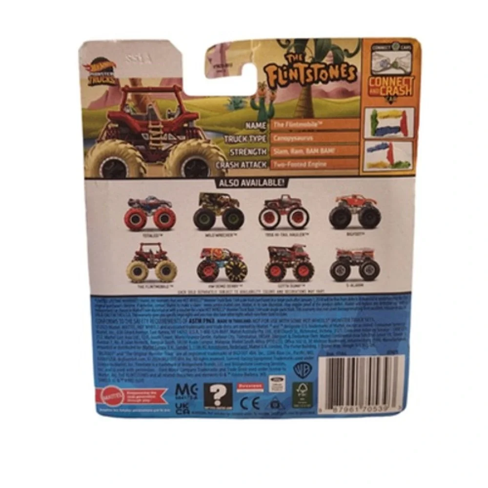 Hot Wheels Monster Trucks The Flintmobile Flintstones 1:64 Die-Cast FYJ44 2024‎